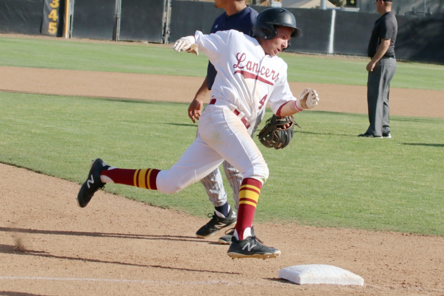 Lancer sophomore Ryan Lewis in a game photo from last season.