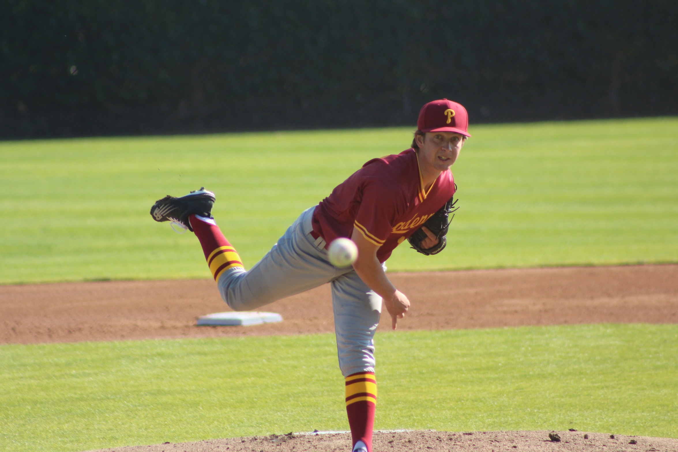 Coleman Mitchell fires a pitch in his mound victory on Saturday (photo courtesy of Citrus sports information office).