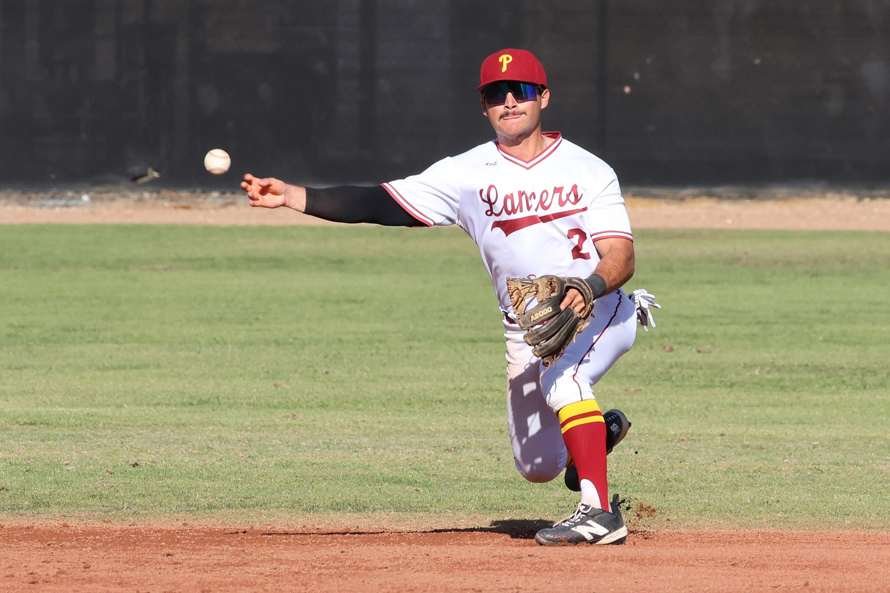 Shorstop Omar Cisneros has been a steady sophomore influence defensively for the Lancers (photo by Richard Quinton).