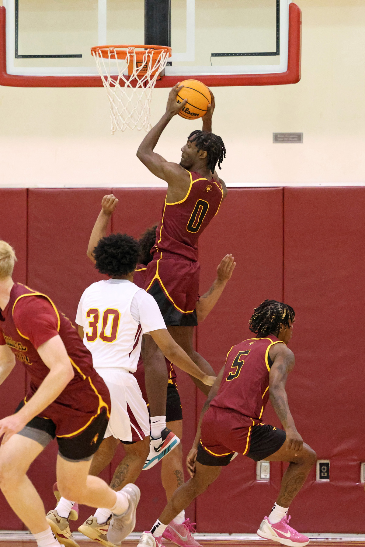 Dylan Swillis has been a rebounding force for Lancers (photo by Richard Quinton).