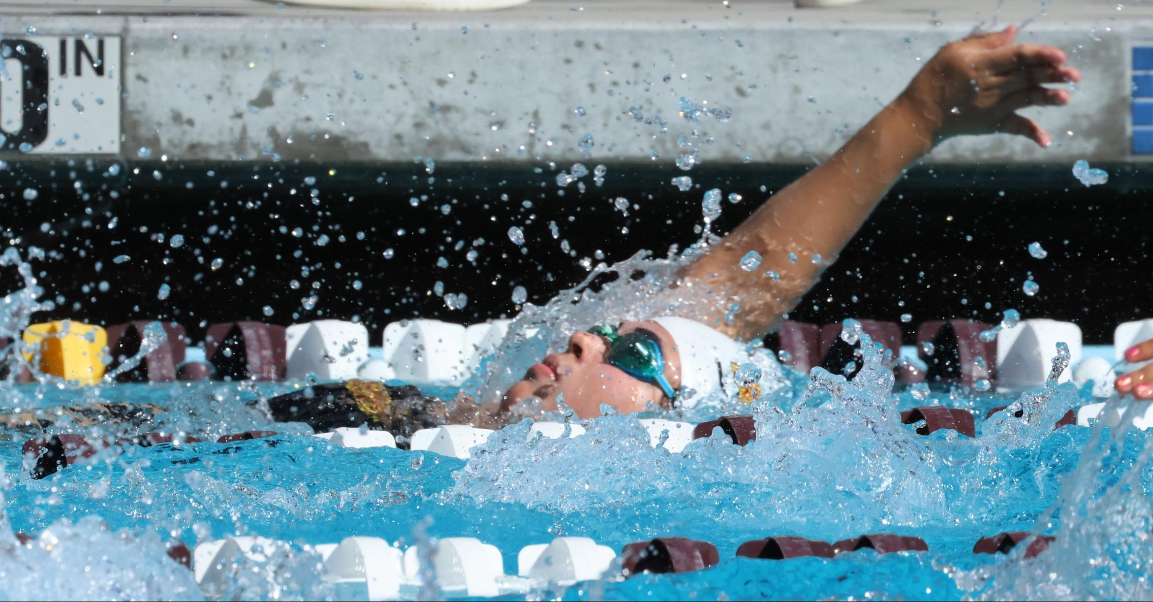 Tristan Chou won a few events at a Long Beach double dual (photo by Richard Quinton).