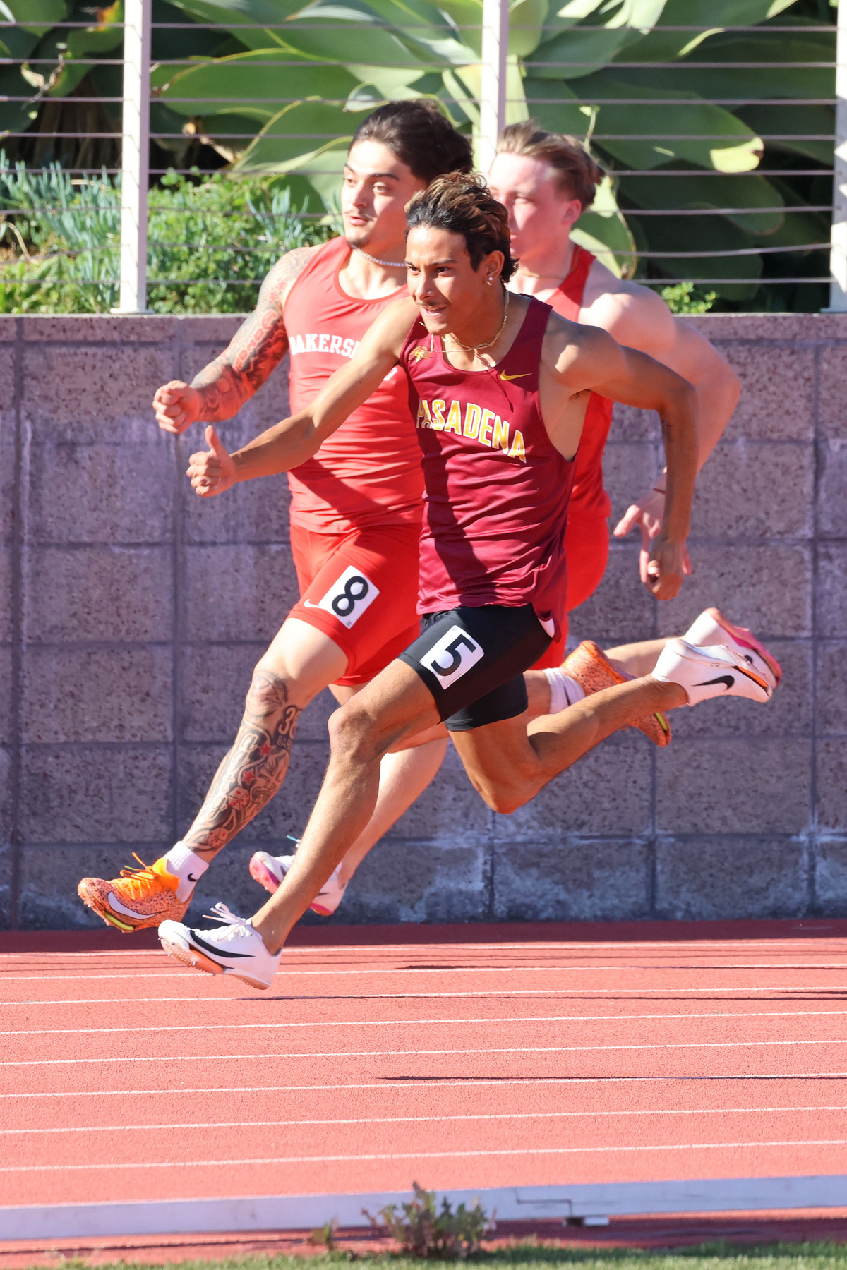 Anthony Pequeno is a state meet candidate in the 200 and 400 meters (photo by Richard Quinton).