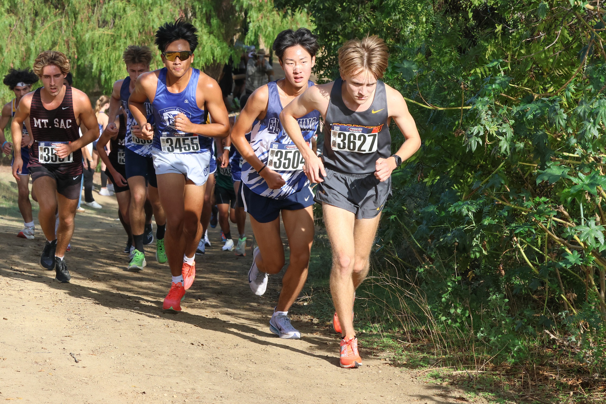 Maxime Slek races at the SCC Championships at Mt. San Antonio College (photo by Richard Quinton).