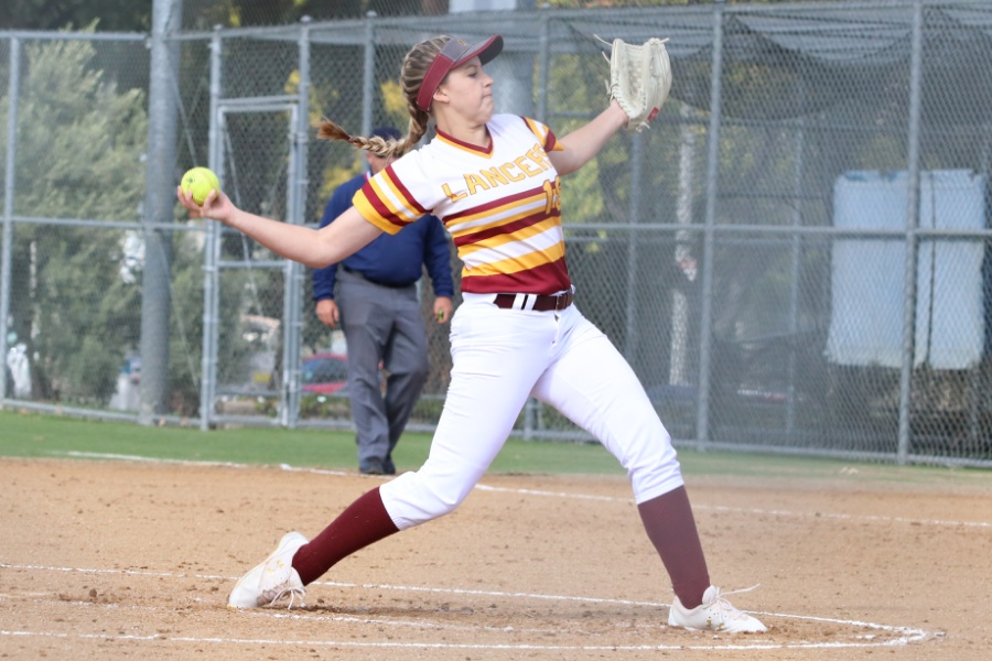 Angel Wintercorn pitches a no-hitter on Wednesday, photo by Richard Quinton.