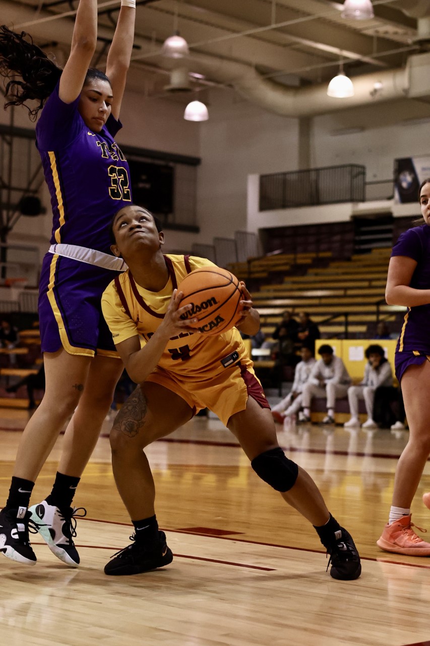 Bryannae Robinson put on a scoring show in PCC's win on Friday night (photo by Michael Watkins).