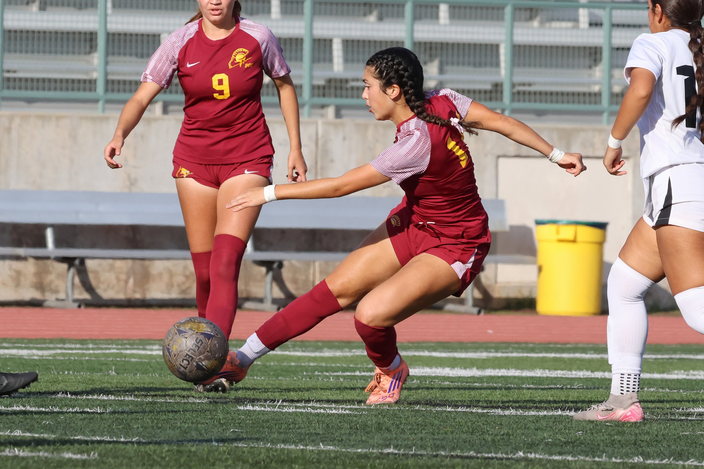Esmeralda Jaquez fires in one of her two goals in the Lancers win on Tuesday (photo by Richard Quinton).