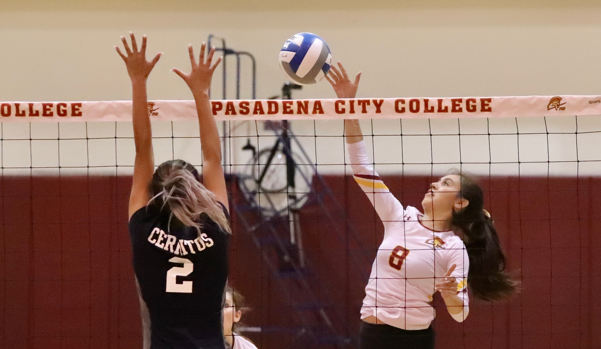 Lancer freshman OH Nalani Young (#8) was picked to the All-SCC First Team, photo by Michael Watkins.