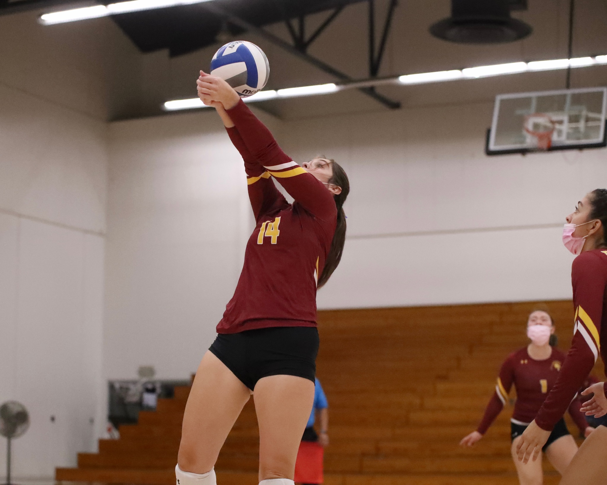 Annie Lay has been one of the Lancers key players at setter. (photo by Michael Watkins).