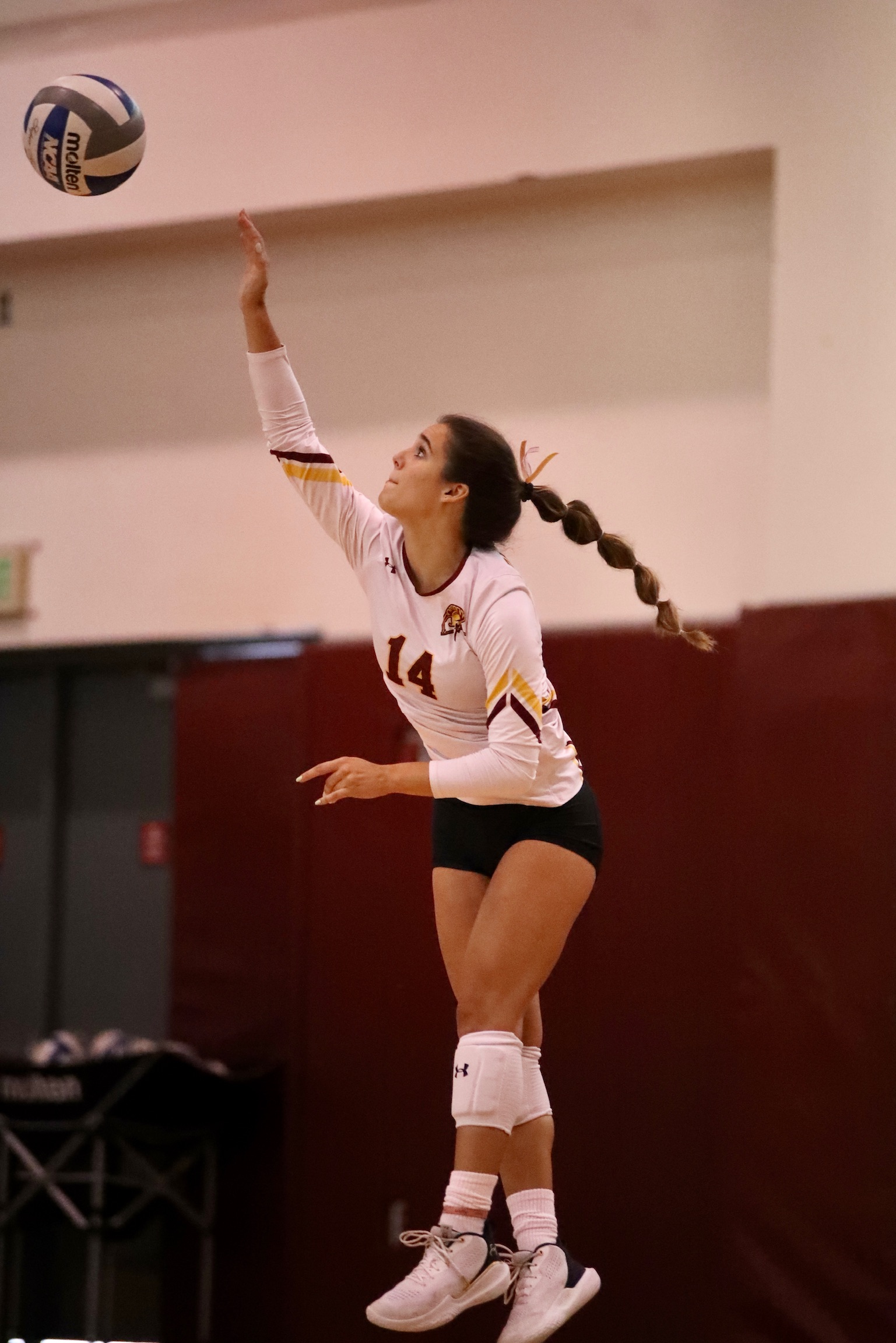 Makayla Chiechi delivers a serve in a recent match.