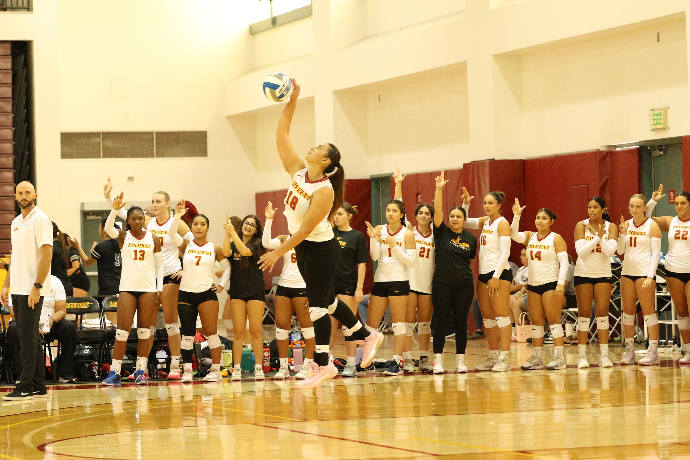 Melissa Monterroza and the Lancers serve up a win on Friday (photo by Richard Quinton).